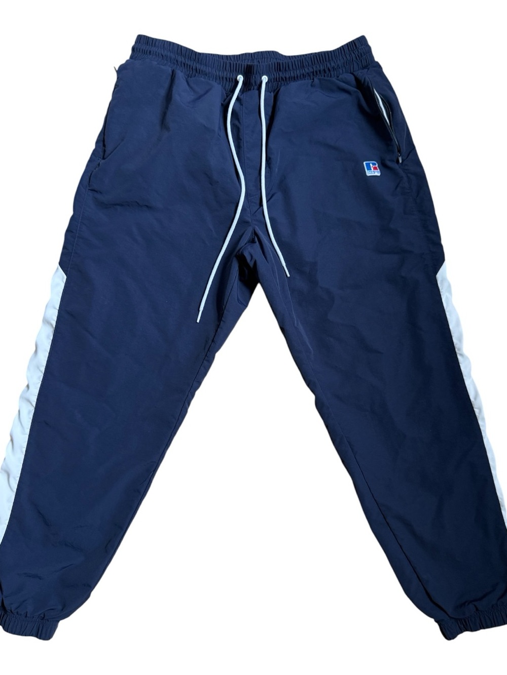 Russell Athletic American Eagle ’77 Navy Nylon Track Joggers Medium